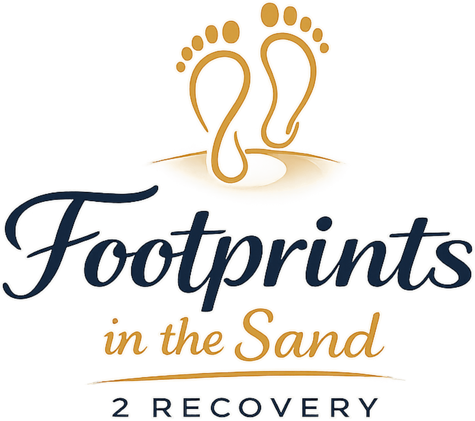 Footprints In The Sand 2 Recovery minimal logo